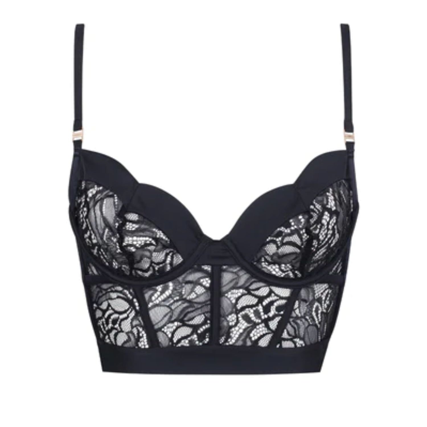 Bluebella Eleanora Wired Bustier (Black) | Avec Amour Sexy Lingerie