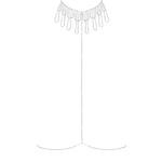 Bluebella Estelle Diamante Harness (Silver) | Avec Amour Lingerie