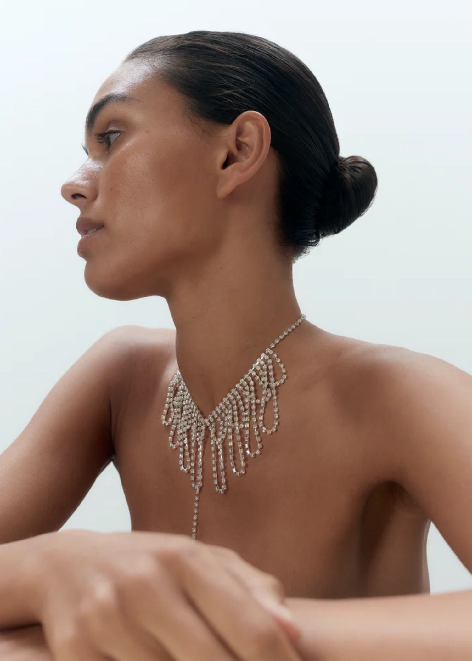 Bluebella Estelle Diamante Harness (Silver) | Avec Amour Lingerie