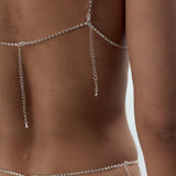 Bluebella Estelle Diamante Harness (Silver) | Avec Amour Lingerie