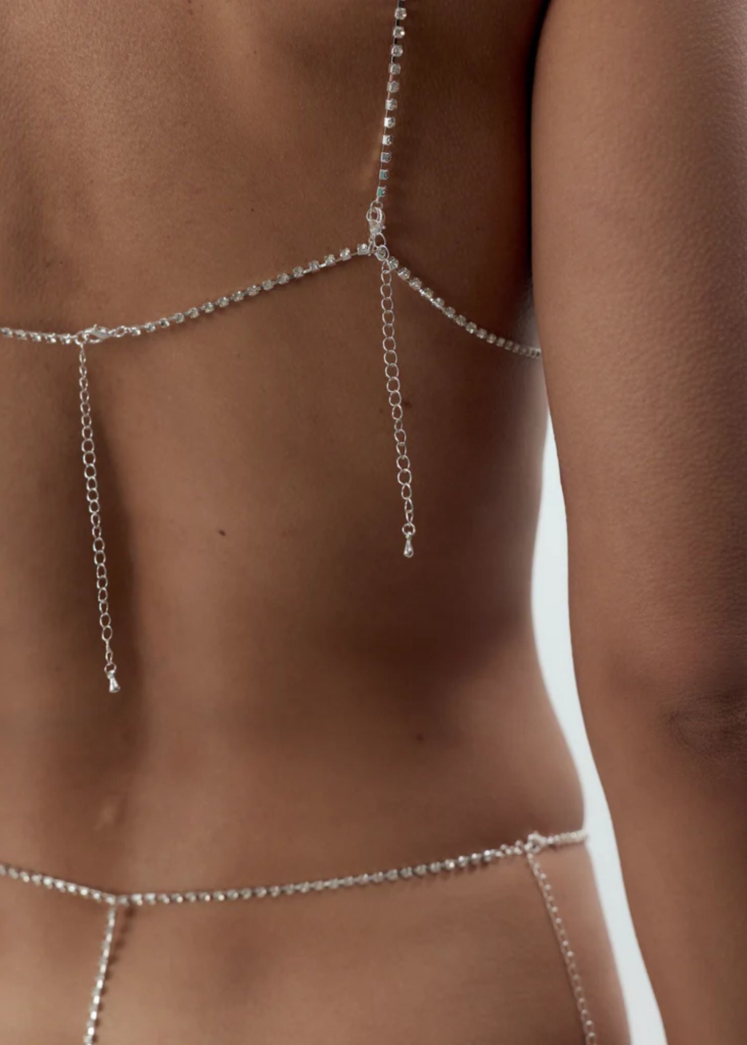 Bluebella Estelle Diamante Harness (Silver) | Avec Amour Lingerie