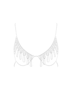 Bluebella Estelle Diamante Open Bra (Silver) | Avec Amour Lingerie