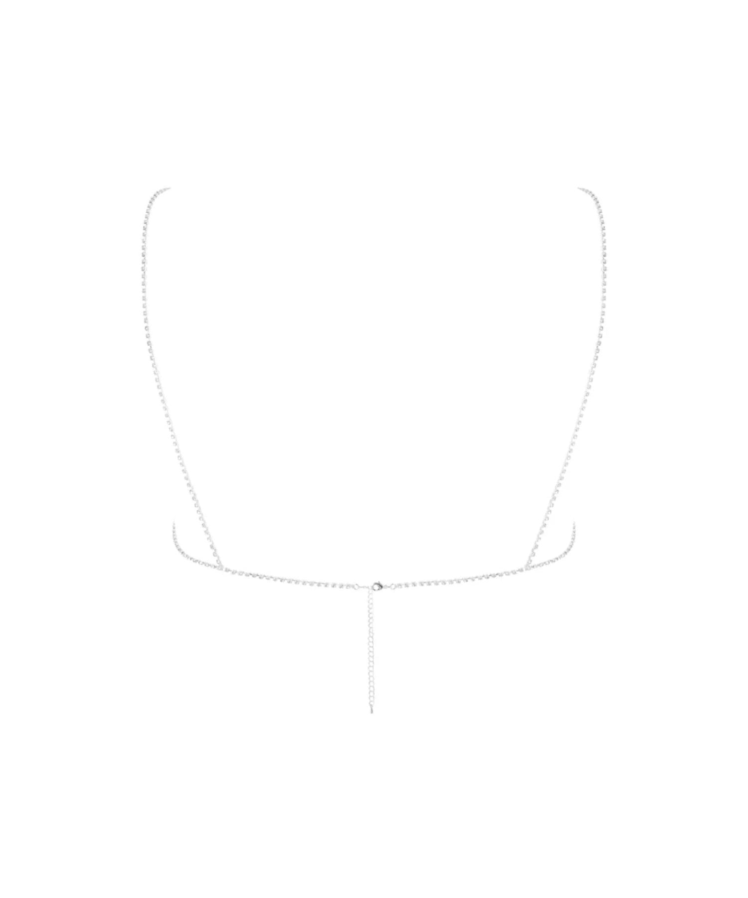 Bluebella Estelle Diamante Open Bra (Silver) | Avec Amour Lingerie