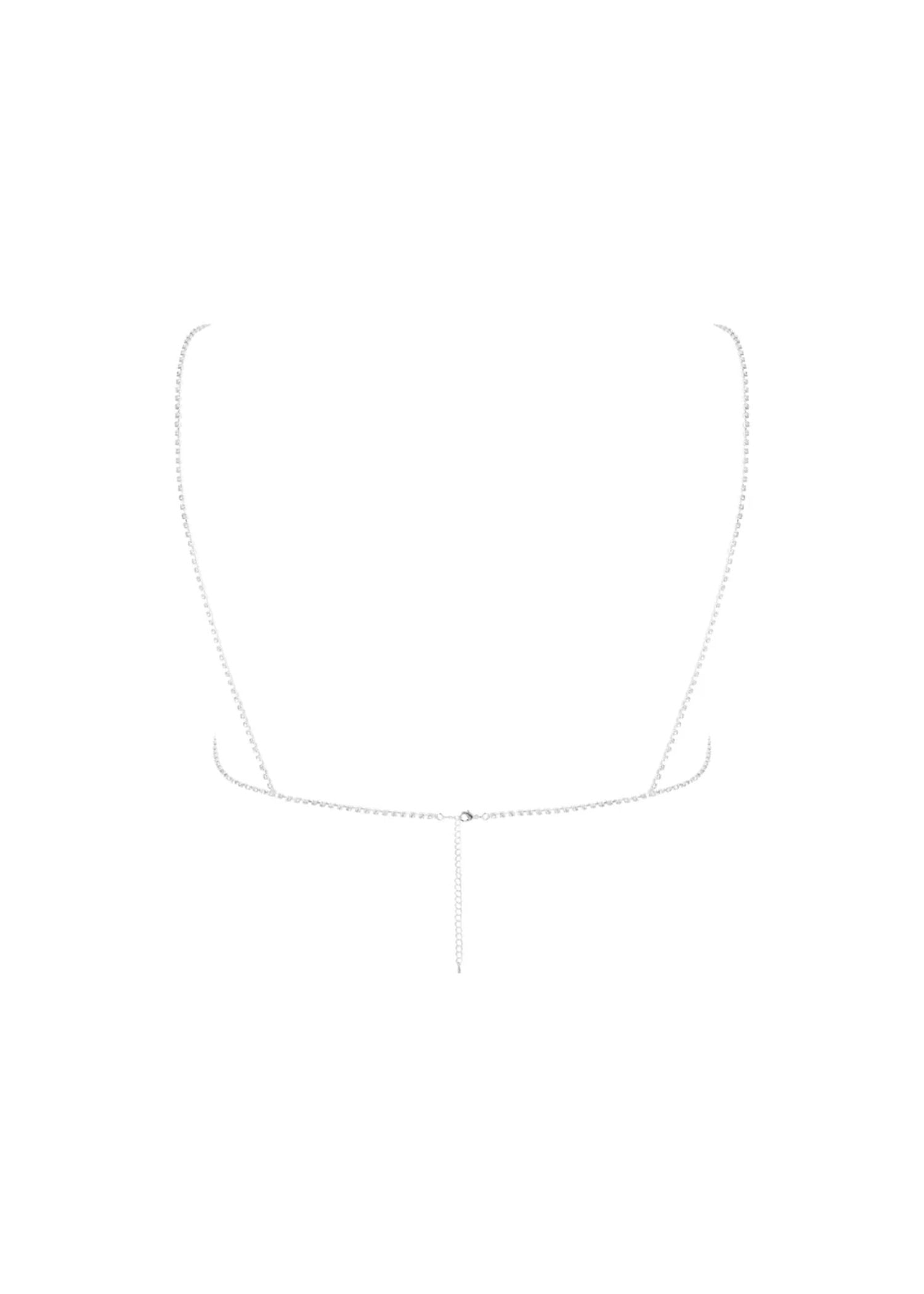 Bluebella Estelle Diamante Open Bra (Silver) | Avec Amour Lingerie