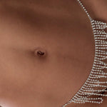 Bluebella Estelle Diamante Open Crotchless Thong (Silver) | Avec Amour Lingerie