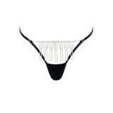 Bluebella Estelle Diamante Thong (Black/Silver) | Avec Amour Lingerie