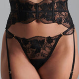 Bluebella Gabriella Waspie Suspender (Black) | Avec Amour Lingerie