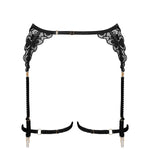 Bluebella Harlow Suspender Thigh Harness (Black) | Avec Amour Lingerie