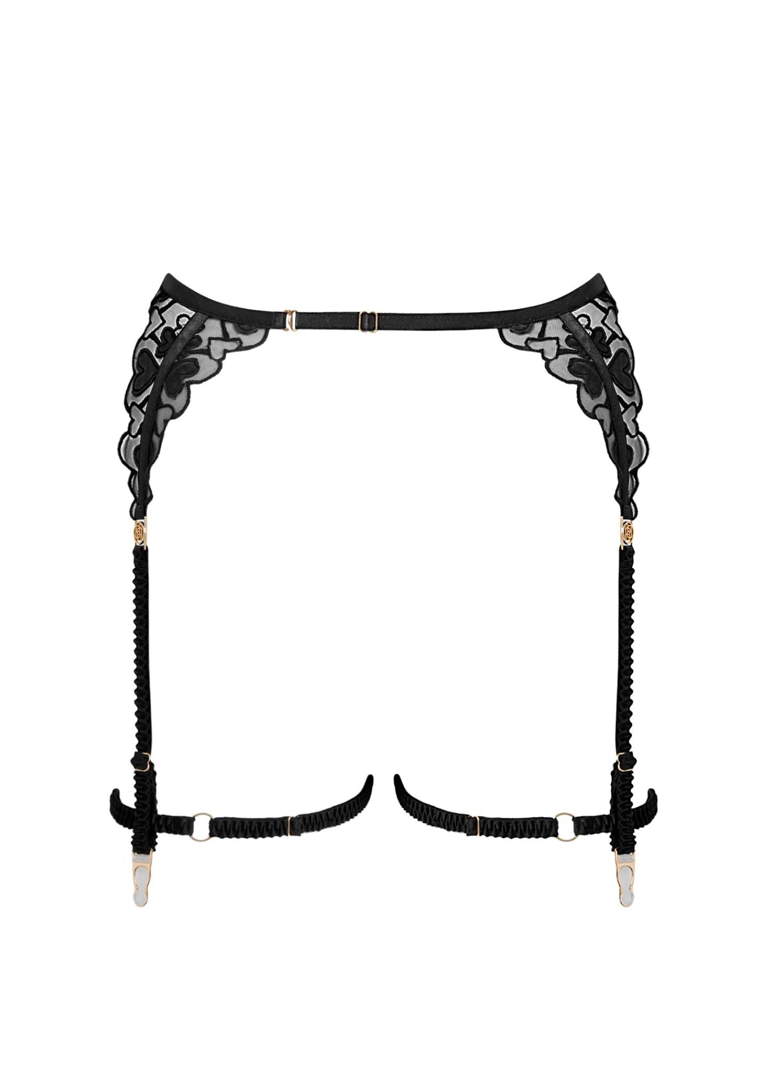 Bluebella Harlow Suspender Thigh Harness (Black) | Avec Amour Lingerie