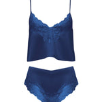 Bluebella Isabella Luxury Satin Cami and Short Set (Navy Blue)