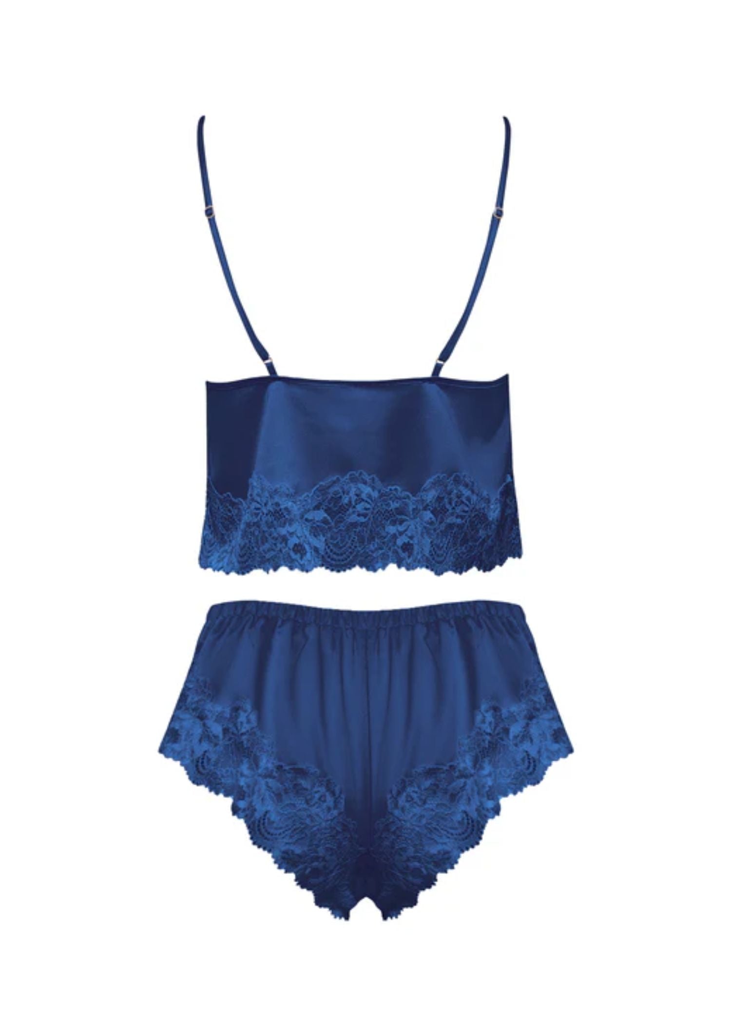 Bluebella Isabella Luxury Satin Cami and Short Set (Navy Blue)