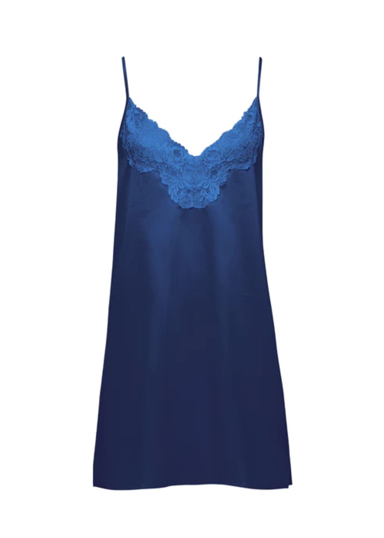 Bluebella Isabella Luxury Satin Short Chemise (Navy Blue)