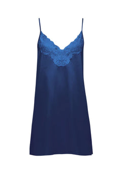 Bluebella Isabella Luxury Satin Short Chemise (Navy Blue)