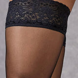 Bluebella Lace Top Hold Ups (Black) | Avec Amour Lingerie