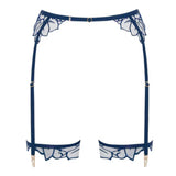 Laurel Suspender Thigh Harness (Navy Peony)