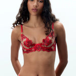 Bluebella Lavanya Longline Wired Bra (Red) | Avec Amour Lingerie
