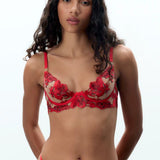 Bluebella Lavanya Longline Wired Bra (Red) | Avec Amour Lingerie