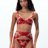 Bluebella Lavanya Longline Wired Bra (Red) | Avec Amour Lingerie
