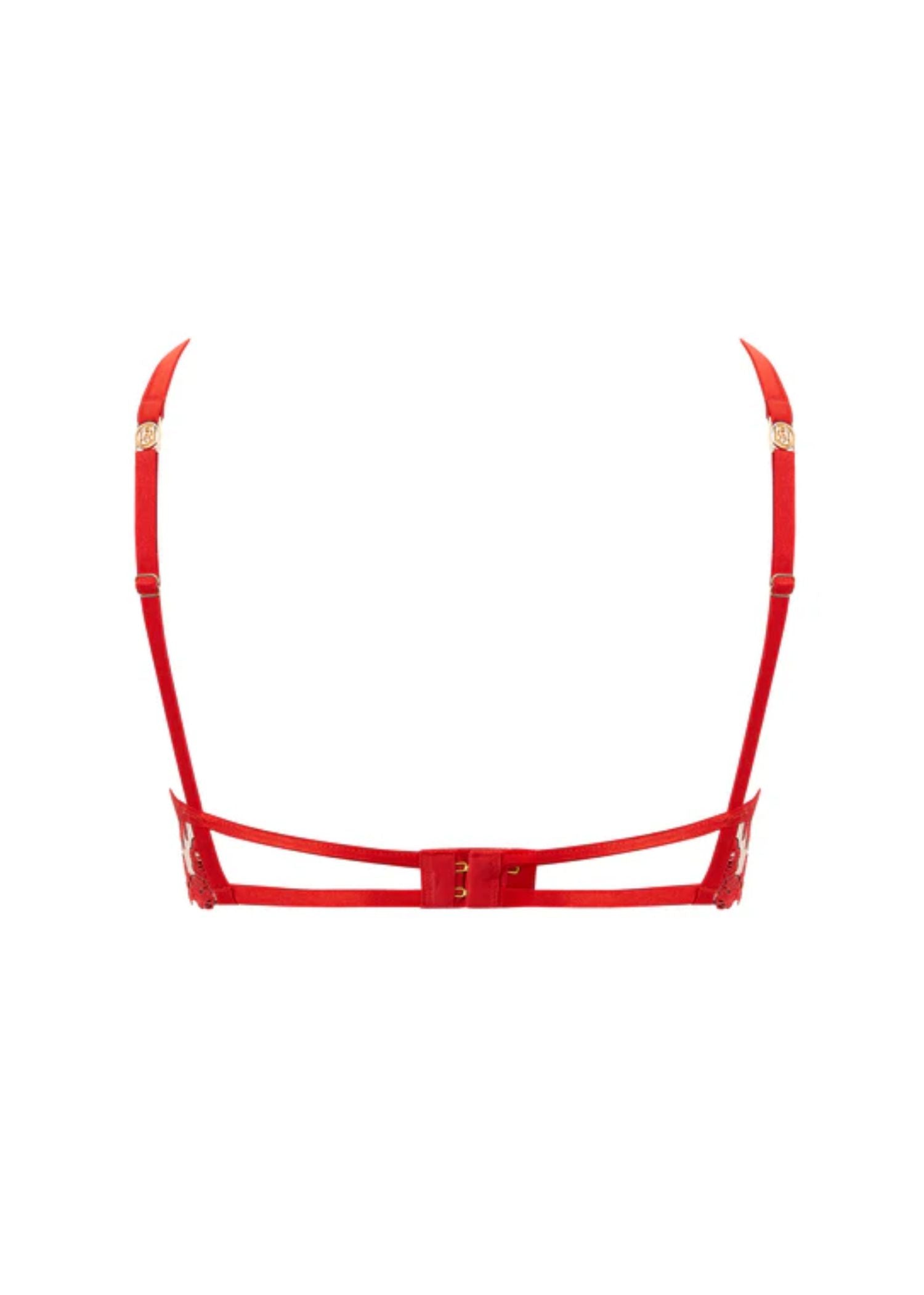 Bluebella Lavanya Longline Wired Bra (Red) | Avec Amour Lingerie