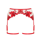 Bluebella Lavanya Suspender Thigh Harness (Red) | Avec Amour Lingerie