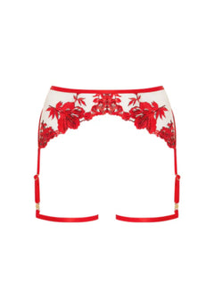 Bluebella Lavanya Suspender Thigh Harness (Red) | Avec Amour Lingerie