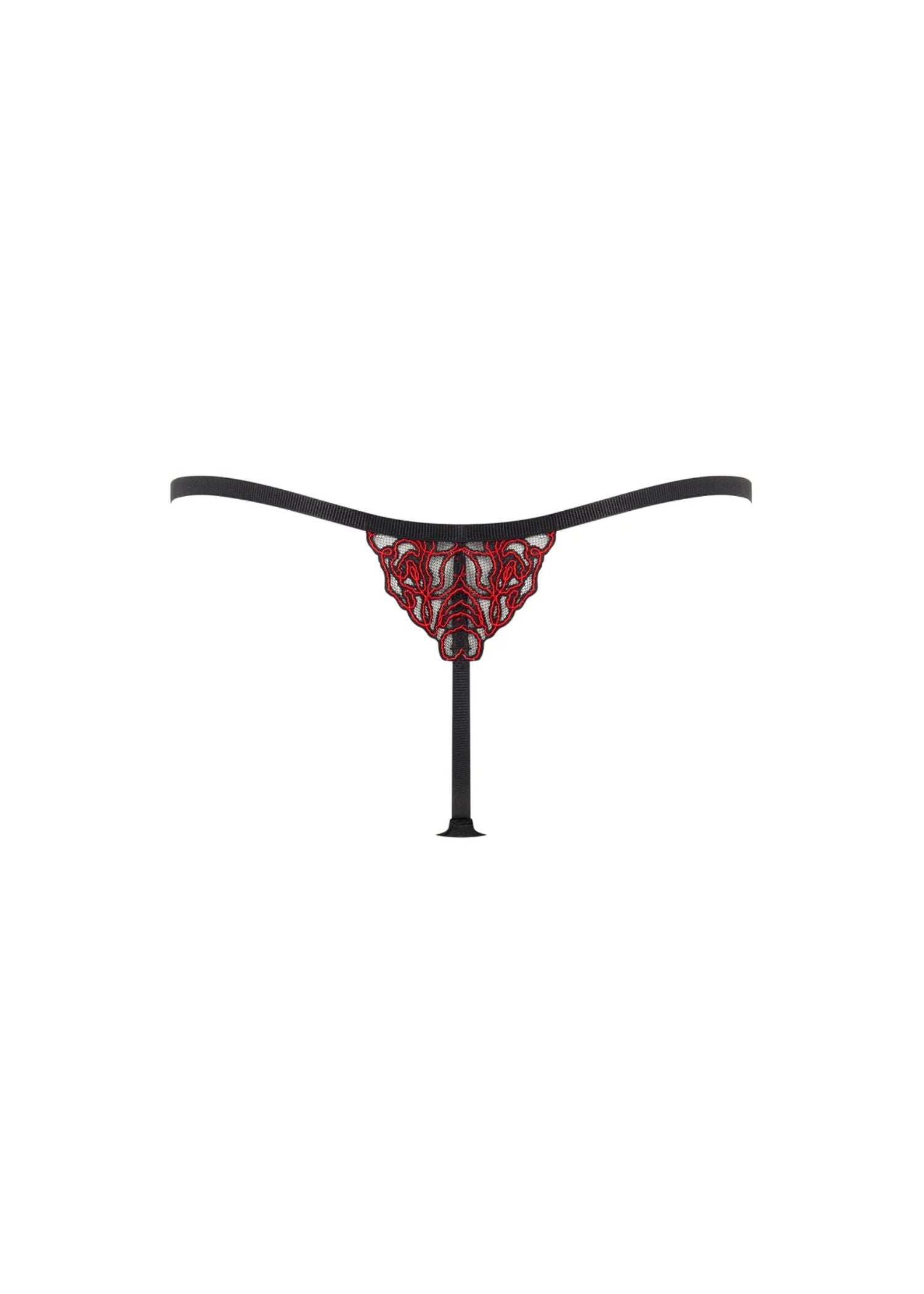 Bluebella Malina Thong (Black/Red) | Avec Amour Lingerie