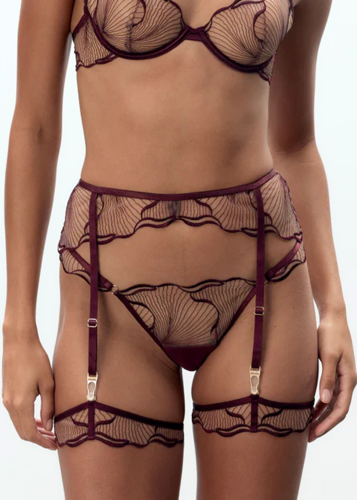 Bluebella Marabel Detachable Thigh Garter (Cherry Red) | Avec Amour Lingerie