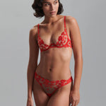 Bluebella MARIAN Wired Bra (Tomato Red/Sheer) | Avec Amour Sexy Lingerie