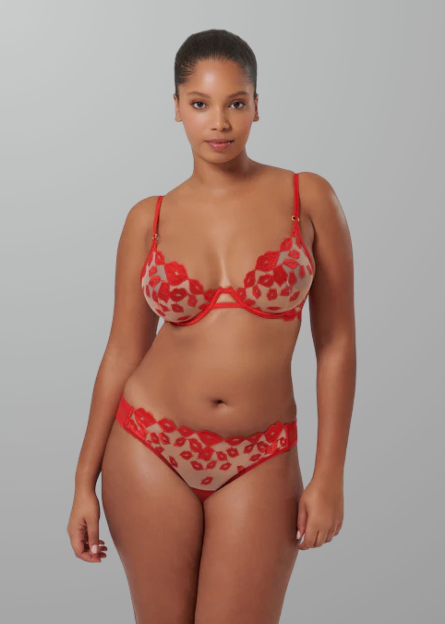 Bluebella MARIAN Panty (Tomato Red/Sheer) | Avec Amour Sexy Lingerie