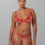Bluebella MARIAN Thong (Tomato Red/Sheer) | Avec Amour Sexy Lingerie
