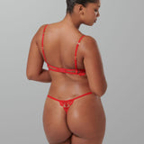 Bluebella MARIAN Thong (Tomato Red/Sheer) | Avec Amour Sexy Lingerie