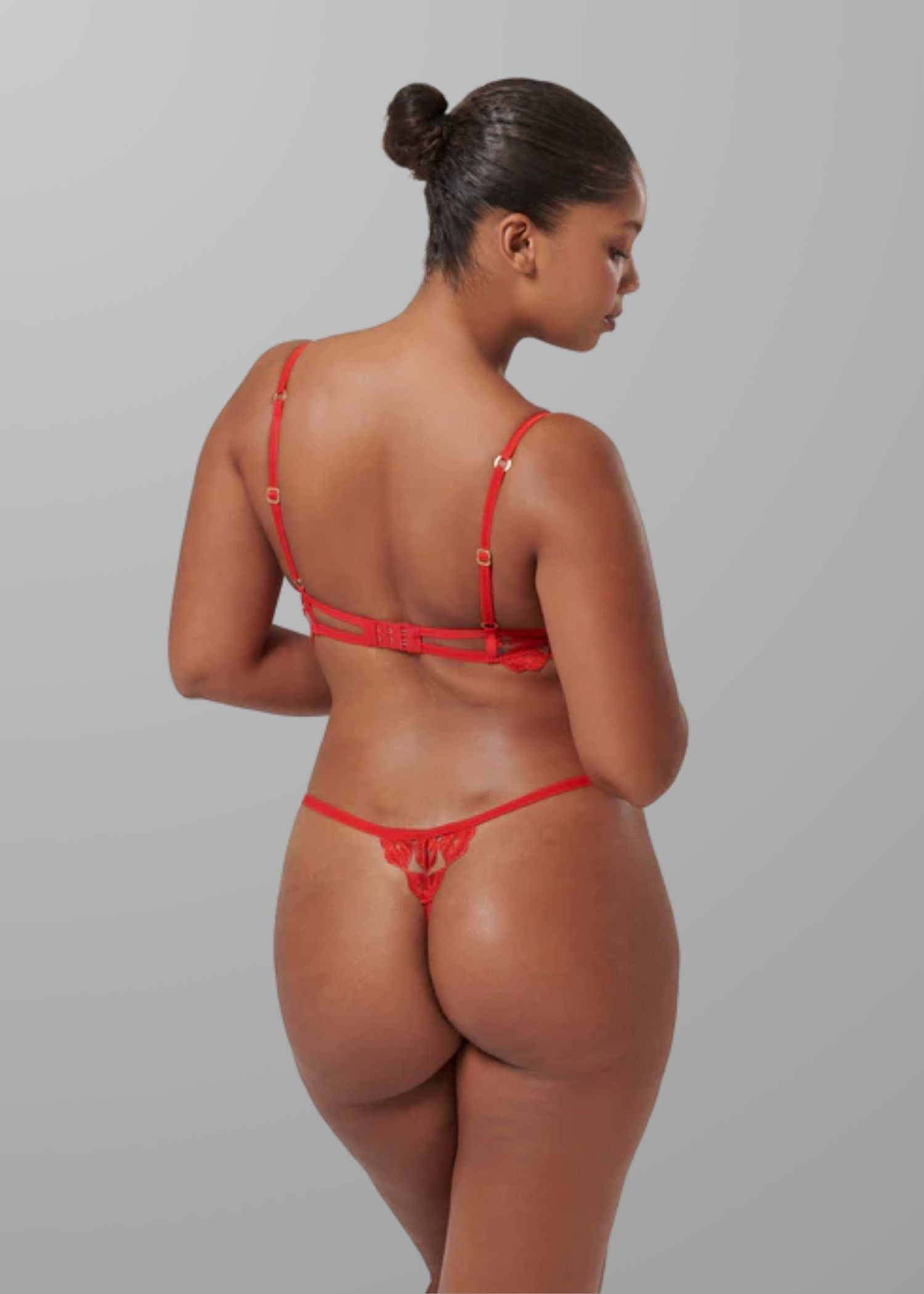 Bluebella MARIAN Thong (Tomato Red/Sheer) | Avec Amour Sexy Lingerie