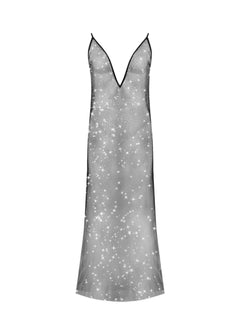 Bluebella Noor Sheer Mesh Long Chemise (Black) | Avec Amour Lingerie