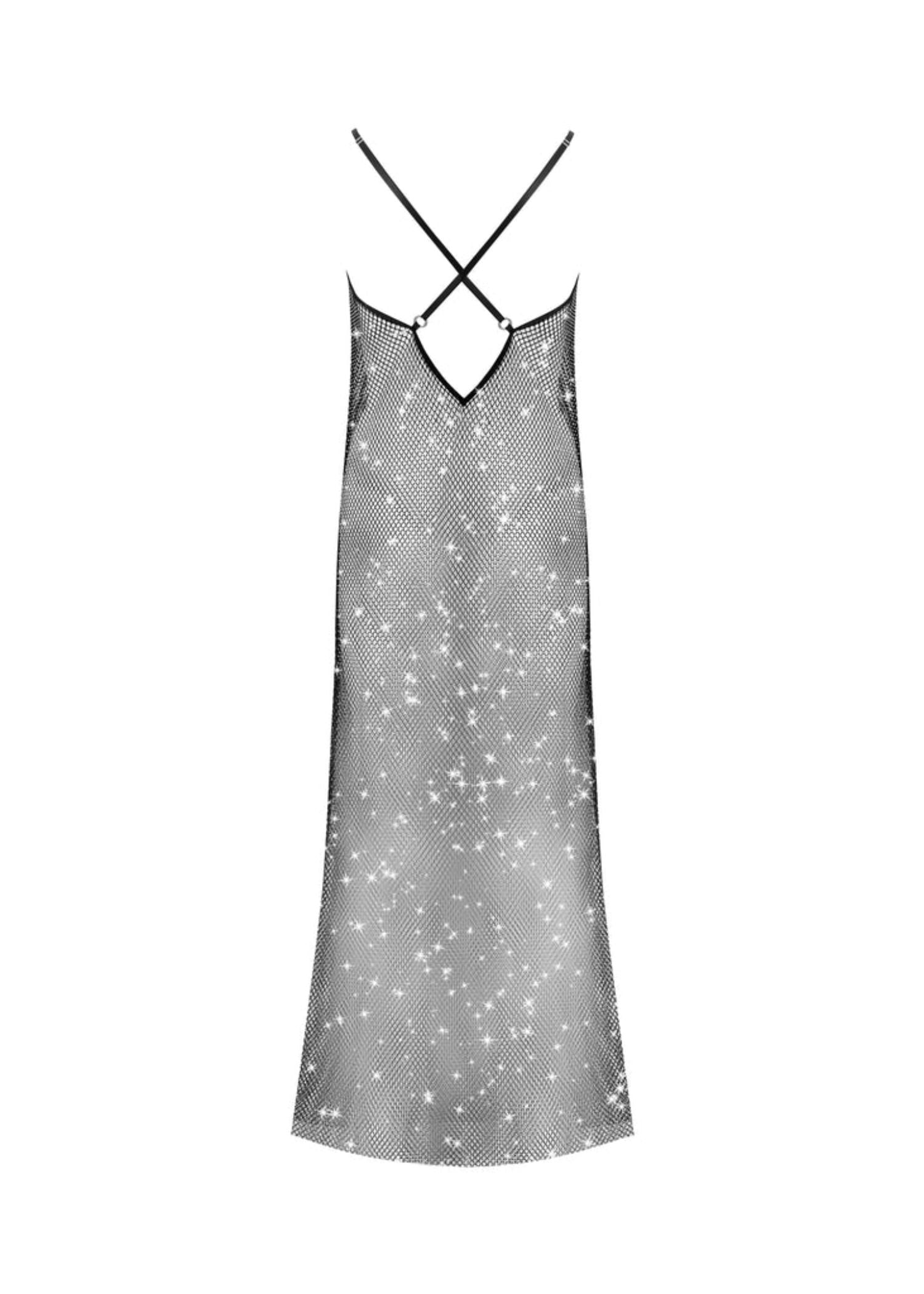 Bluebella Noor Sheer Mesh Long Chemise (Black) | Avec Amour Lingerie