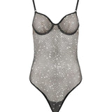 Bluebella Noor Wired Mesh Bodysuit (Black) | Avec Amour Lingerie