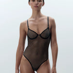 Bluebella Noor Wired Mesh Bodysuit (Black) | Avec Amour Lingerie