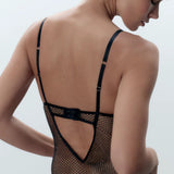 Bluebella Noor Wired Mesh Bodysuit (Black) | Avec Amour Lingerie