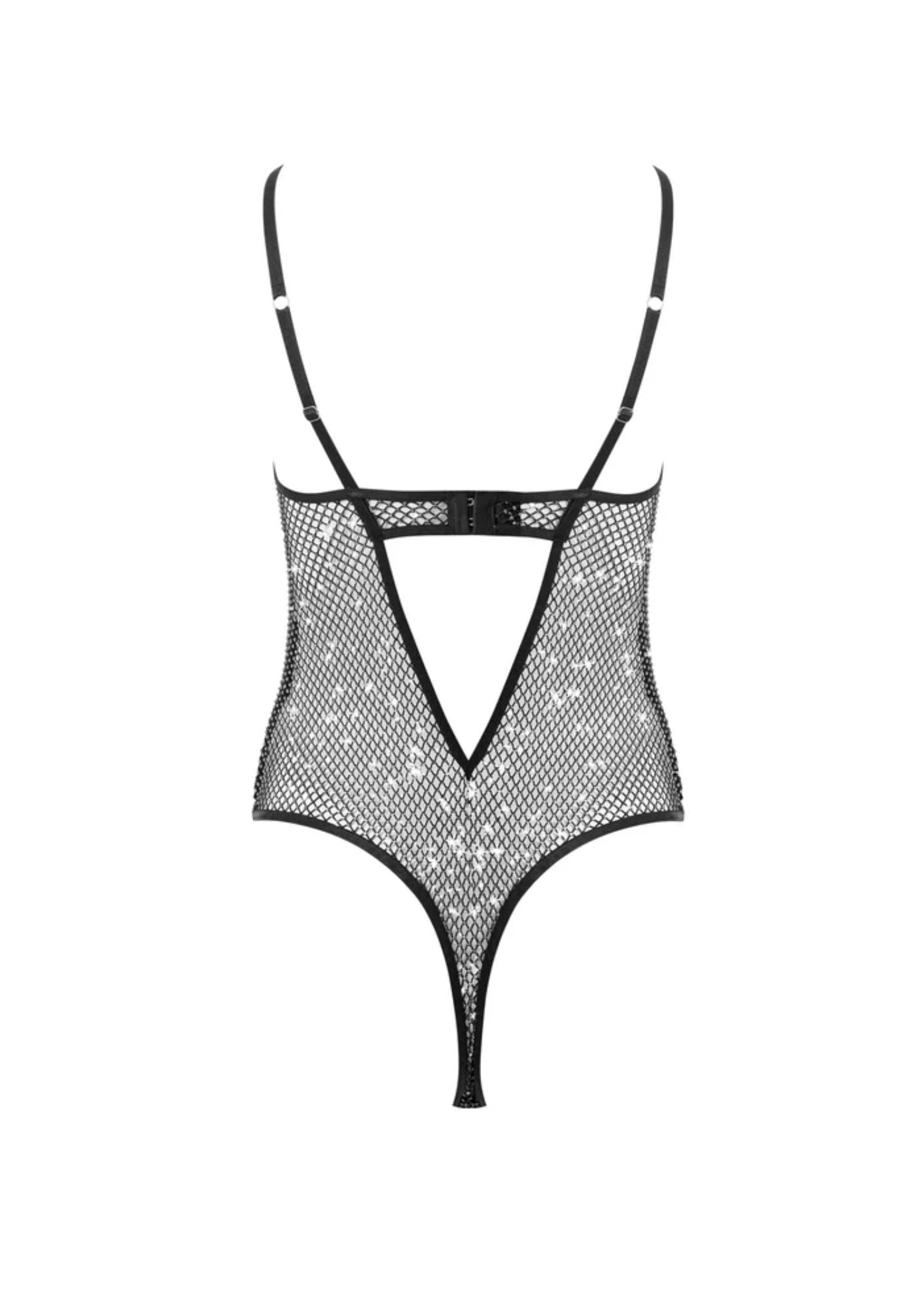 Bluebella Noor Wired Mesh Bodysuit (Black) | Avec Amour Lingerie