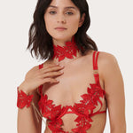 Bluebella Ophelia Choker (Red) | Avec Amour Lingerie