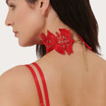 Bluebella Ophelia Choker (Red) | Avec Amour Lingerie