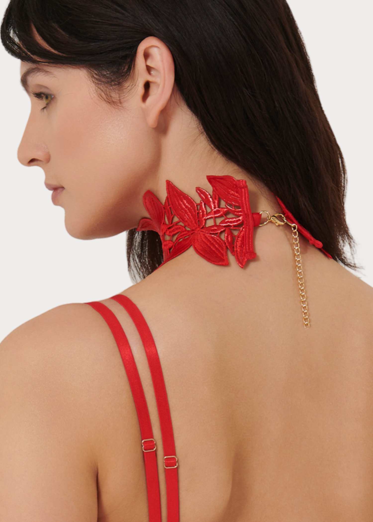 Bluebella Ophelia Choker (Red) | Avec Amour Lingerie