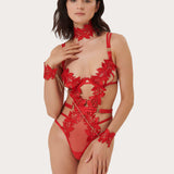 Bluebella Ophelia Choker (Red) | Avec Amour Lingerie