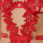 Bluebella Ophelia Wired Body (Red) | Avec Amour Lingerie