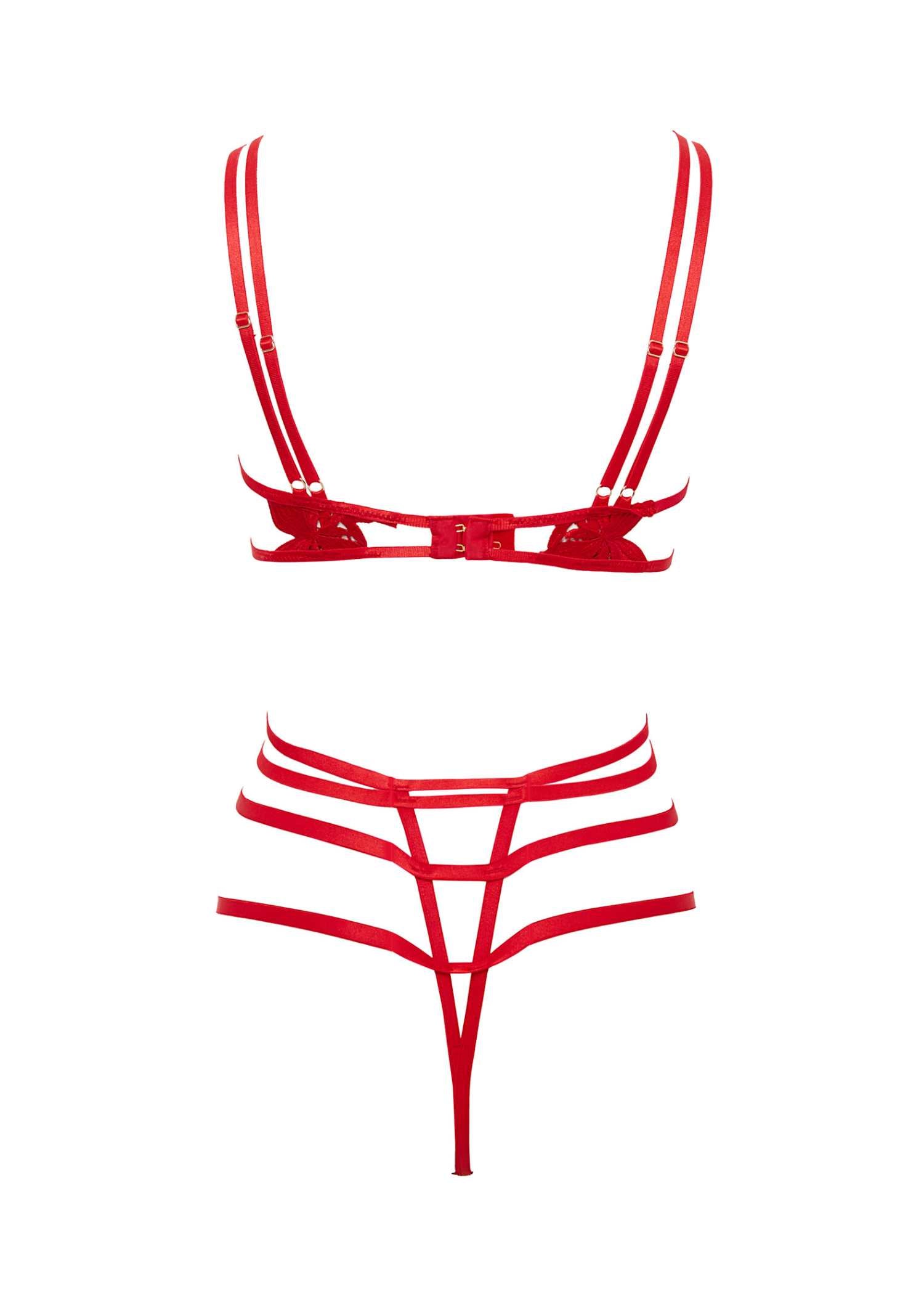 Bluebella Ophelia Wired Body (Red) | Avec Amour Lingerie