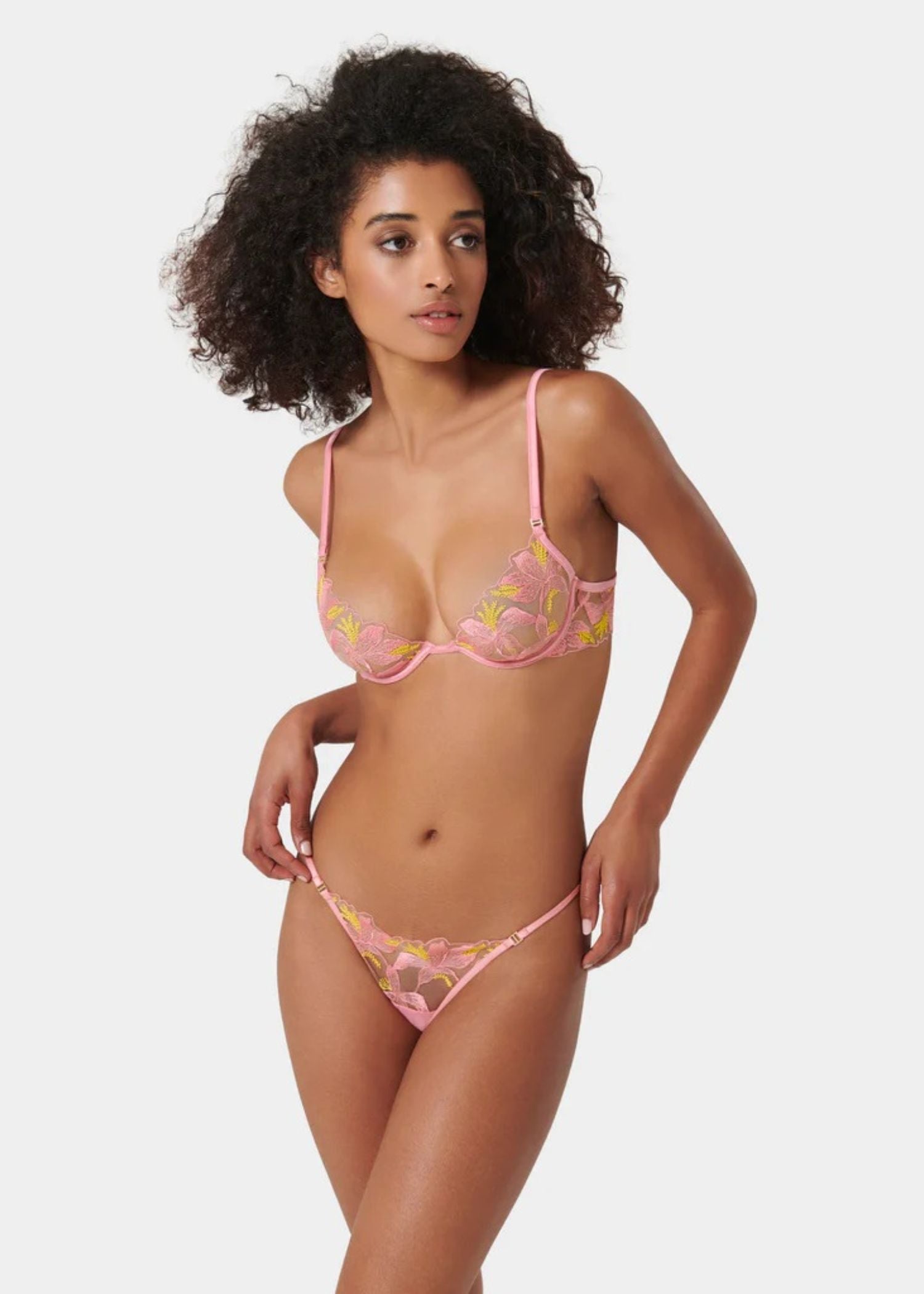 Bluebella Patrice Wired Bra (Dianthus Pink/Blazing Yellow) | Avec Amour Lingerie