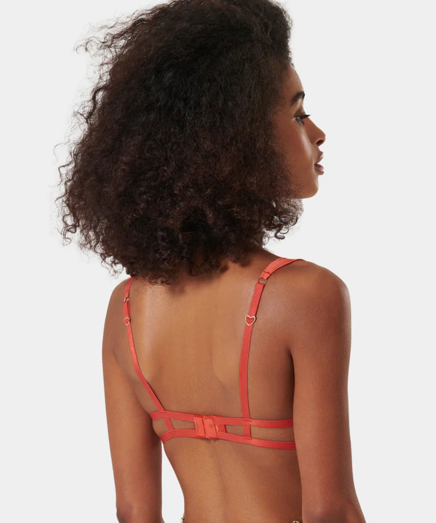 Bluebella Phoenix Open Wired Bra (Coral / Gold) | Avec Amour Lingerie