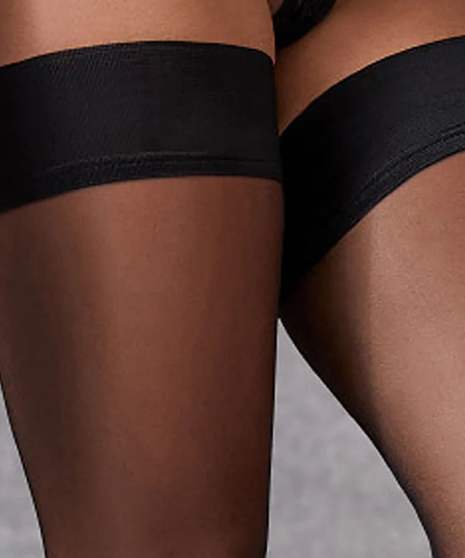 Bluebella Plain Top Hold Ups (Black) | Avec Amour Lingerie