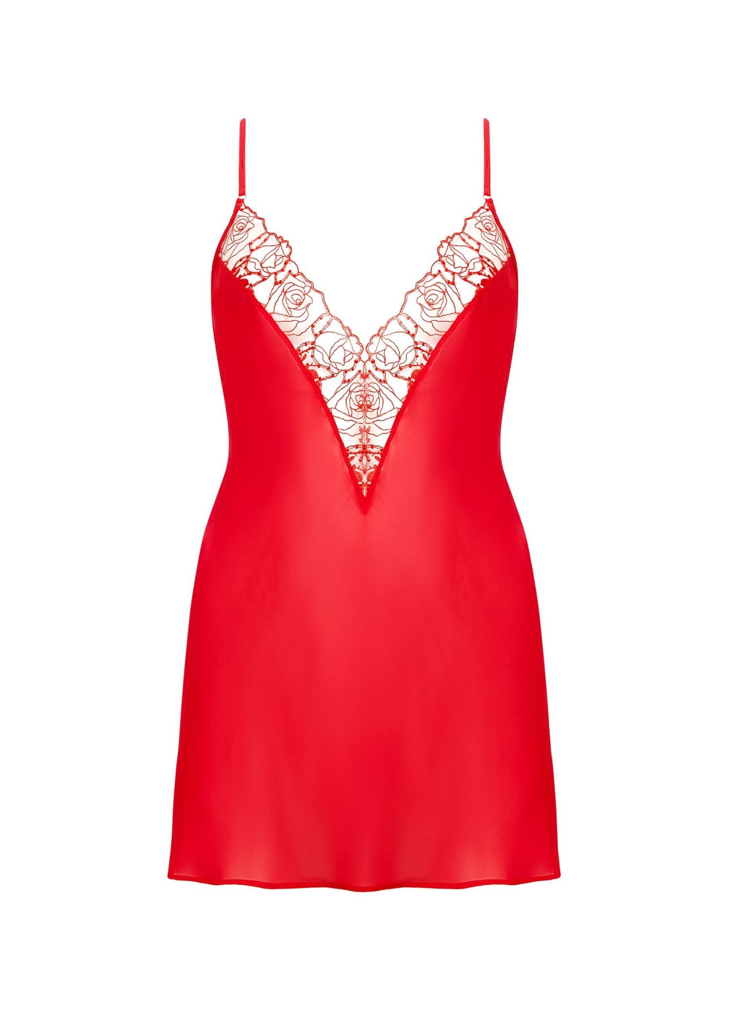 Bluebella Rosalie Short Chemise Slip (Red) | Avec Amour Lingerie