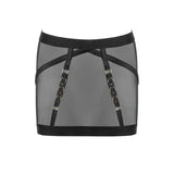 Bluebella Suri Open Back Skirt (Black) | Avec Amour Lingerie