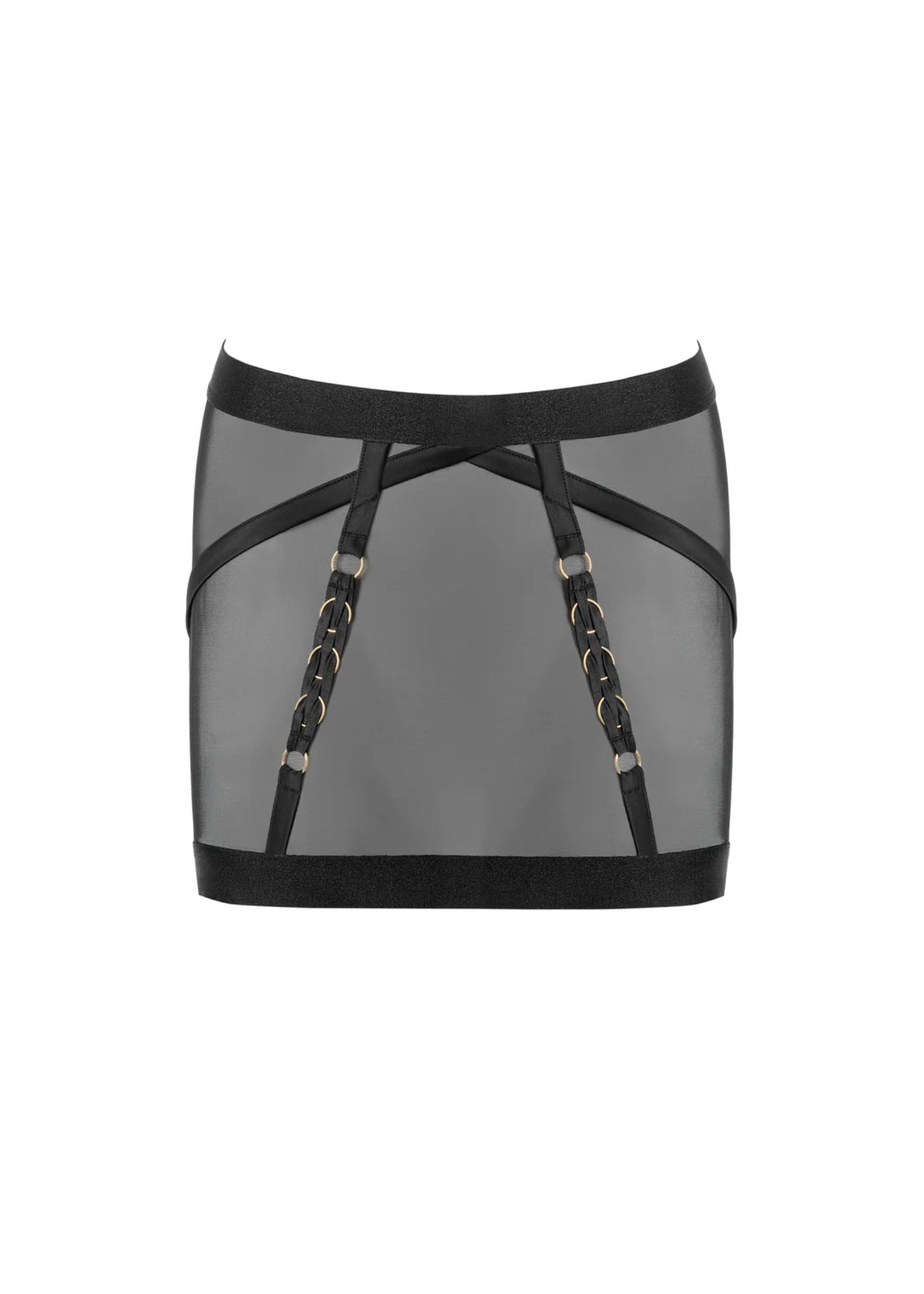 Bluebella Suri Open Back Skirt (Black) | Avec Amour Lingerie
